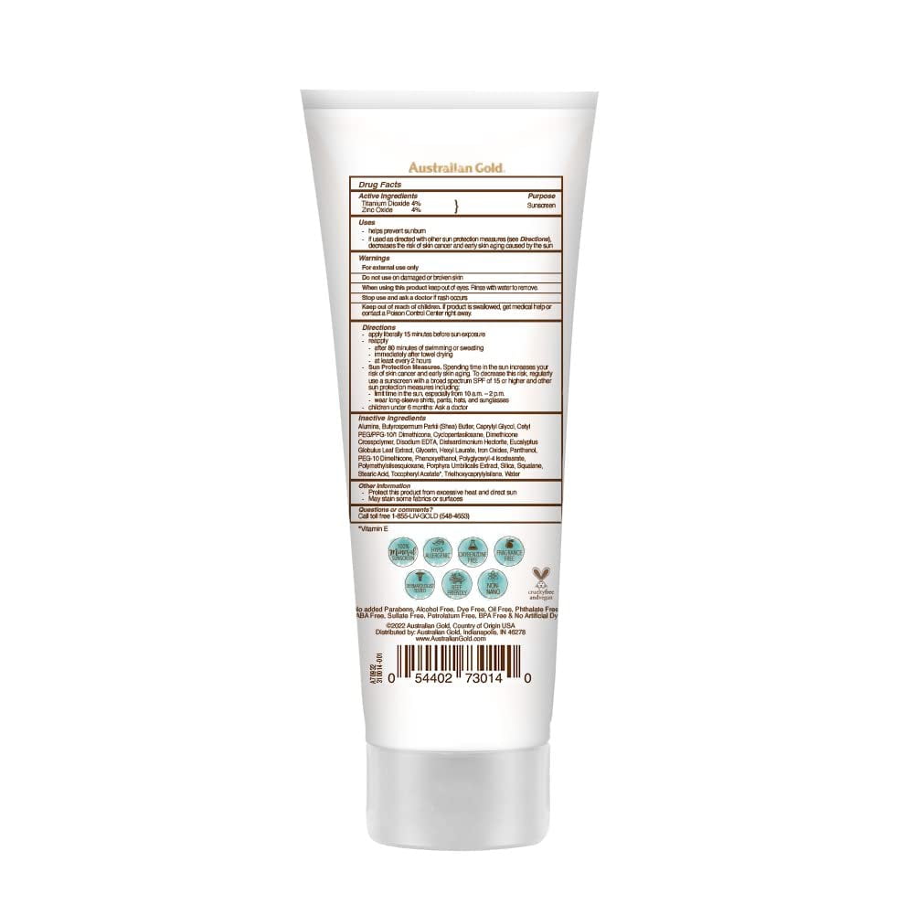 Australian Gold 263475 3 oz Botanical Tinted Face BB Cream SPF 50 - Fair to Light