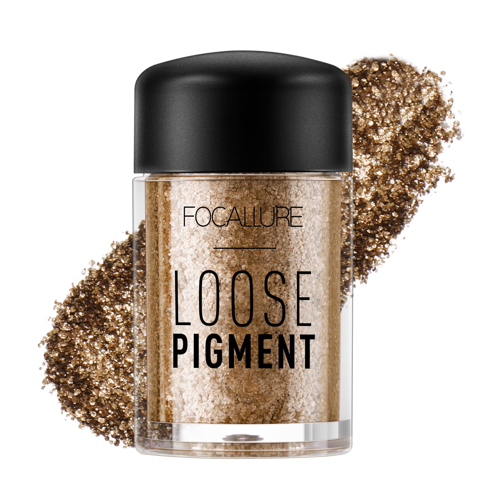 FOCALLURE Mineral Eyeshadow Pigment,Waterproof Lasting Glitter Eye shadow,MUSEUM BRONZE