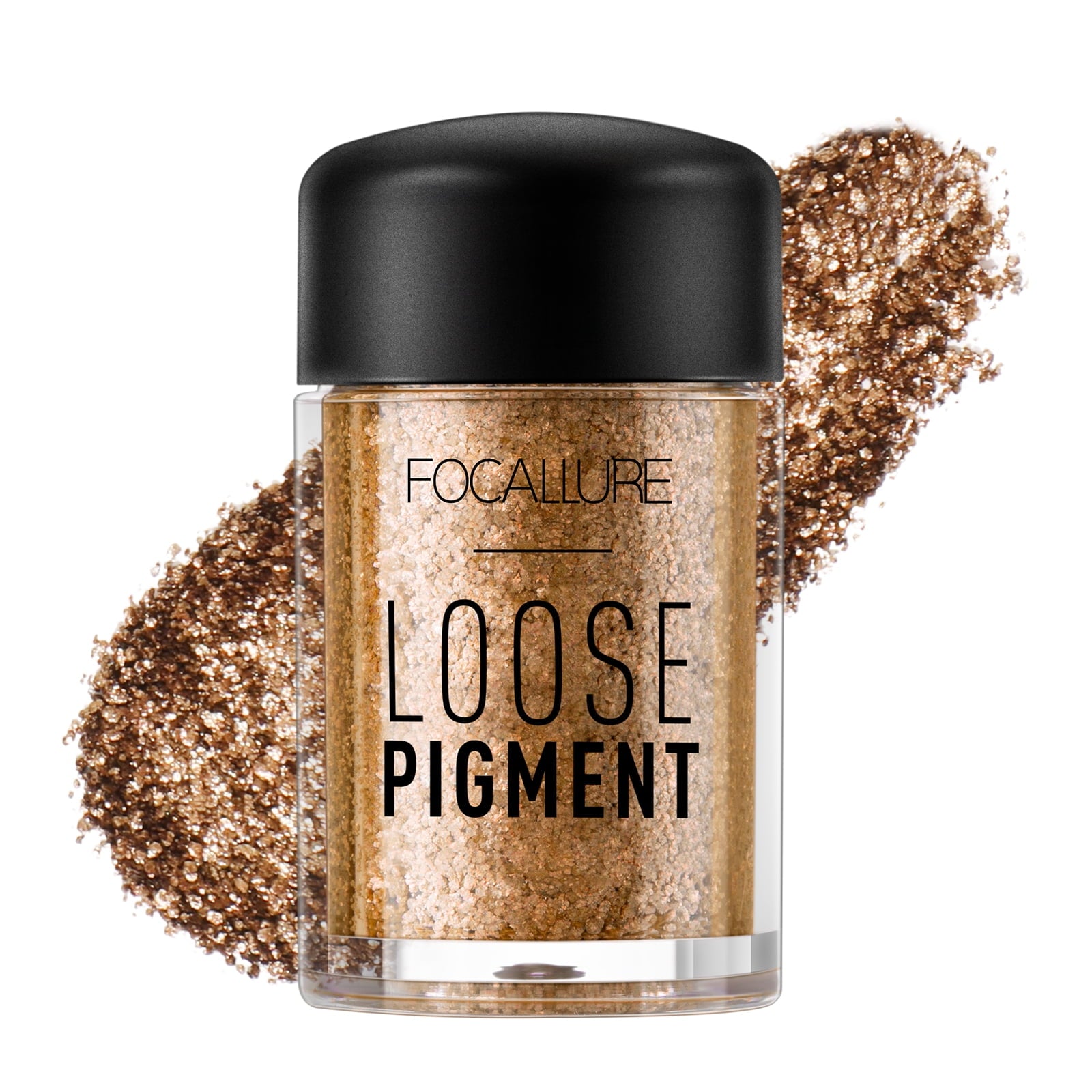 FOCALLURE Mineral Eyeshadow Pigment,Waterproof Lasting Glitter Eye shadow,MUSEUM BRONZE